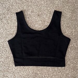 NWOT - Shein Black Cropped Tank Top - Size Small